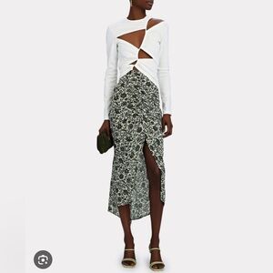 Veronica Beard Floral Midi Skirt